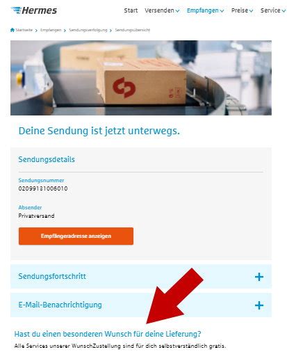 hermes verschiebt zustellung|Hermes paket umleiten.